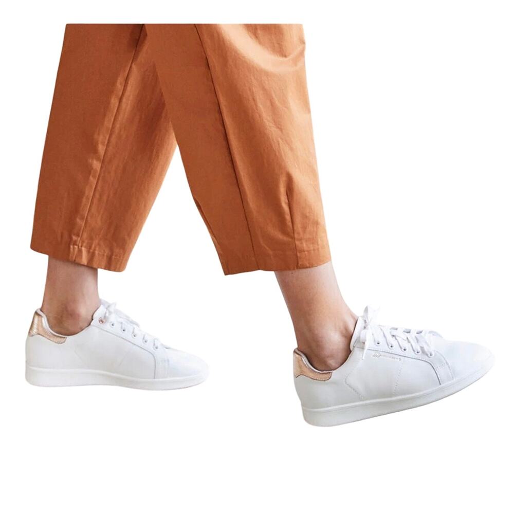 Frankie4 Jackie III Women’s Leather Sneaker Size 6 White Rose Gold Podiatrist